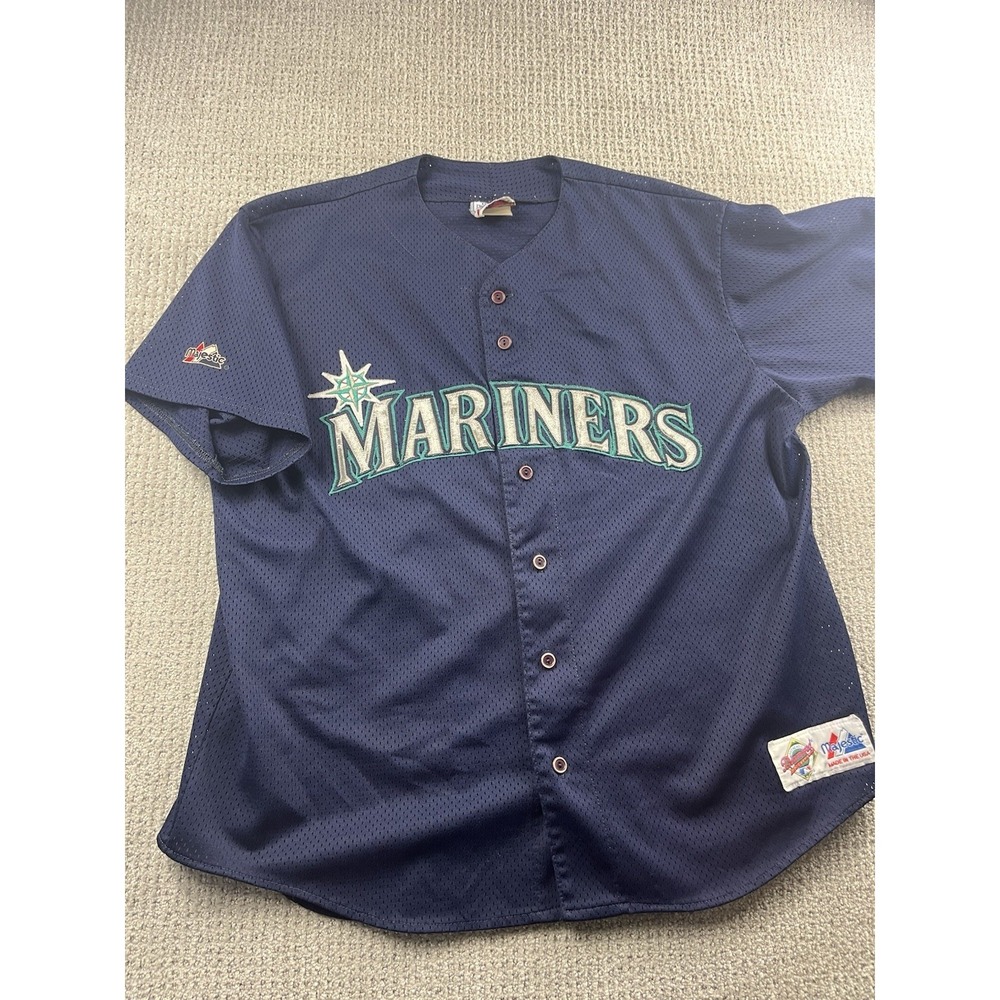 Vintage Seattle Mariners Majestic Diamond Collection Authentic Jersey Men XL USA - Picture 1 of 10